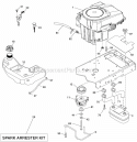 Engine Diagram and Parts List for 96045001501 Husqvarna Lawn Tractor