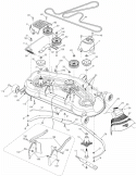 Mower Deck Diagram and Parts List for 96045001501 Husqvarna Lawn Tractor