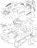 Chassis Diagram and Parts List for 96045001503 Husqvarna Lawn Tractor