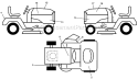 Decals Diagram and Parts List for 96045001503 Husqvarna Lawn Tractor