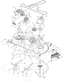 Mower Deck Diagram and Parts List for 96045001504 Husqvarna Lawn Tractor