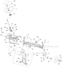 Steering Assembly Diagram and Parts List for 96045003100 Husqvarna Lawn Tractor