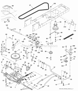 Page C Diagram and Parts List for 96012008700 Poulan Lawn Tractor