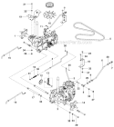Hydraulic Pump  Motor Diagram and Parts List for  Husqvarna Lawn Mower