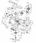Mower DeckCutting Deck 48 Deck Diagram and Parts List for  Husqvarna Lawn Mower