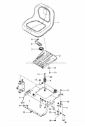 Seat Diagram and Parts List for  Husqvarna Lawn Mower