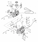 Hydraulic Pump-Motor Diagram and Parts List for  Husqvarna Lawn Mower