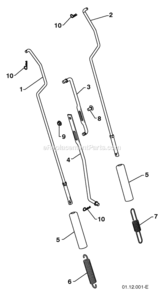 Page R Diagram and Parts List for XT824ES 2009-10 Husqvarna Snow Blower