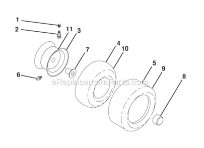 Wheels_And_Tires Diagram and Parts List for 96043015000 Husqvarna Lawn Tractor