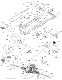 Drive Diagram and Parts List for  Husqvarna Lawn Tractor