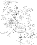 Mower Deck Diagram and Parts List for  Husqvarna Lawn Tractor