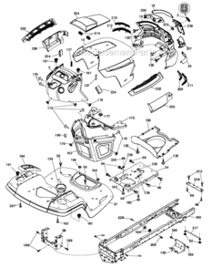 Chassis Diagram and Parts List for  Husqvarna Lawn Tractor