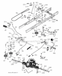 Drive Diagram and Parts List for  Husqvarna Lawn Tractor