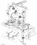 Mower Deck Diagram and Parts List for  Husqvarna Lawn Tractor