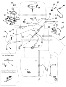 Electrical Diagram and Parts List for 96045003600 Husqvarna Lawn Tractor