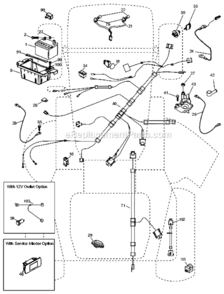 Electrical Diagram and Parts List for 96043011103 Husqvarna Lawn Tractor