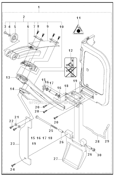 Spray_System Diagram and Parts List for 2009-05 Husqvarna Concrete Saw