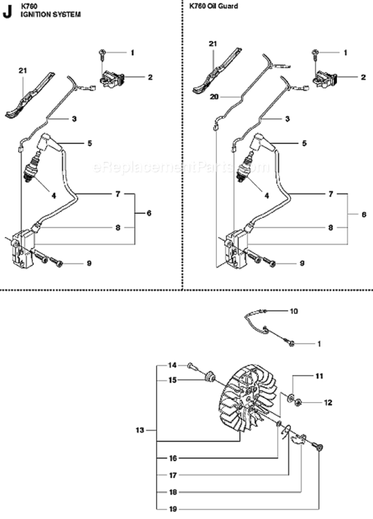 Igniton_System Diagram and Parts List for 2013-02 Husqvarna Concrete Saw