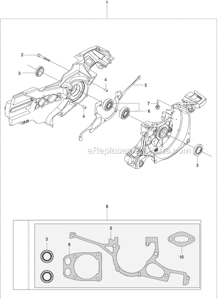Page D Diagram and Parts List for  Husqvarna Concrete Saw