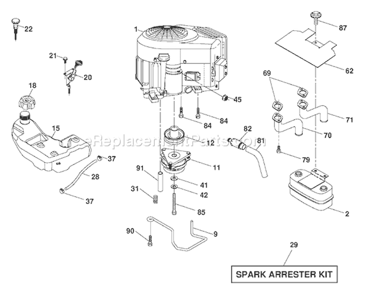Page E Diagram and Parts List for LGT  96045000700 -2006-11 Husqvarna Lawn Tractor