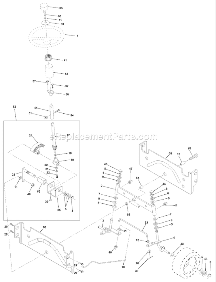 Page J Diagram and Parts List for LT 120 954140002A -1996-12 Husqvarna Lawn Tractor