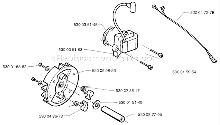 Page F Diagram and Parts List for 1997-04 Husqvarna Trimmer