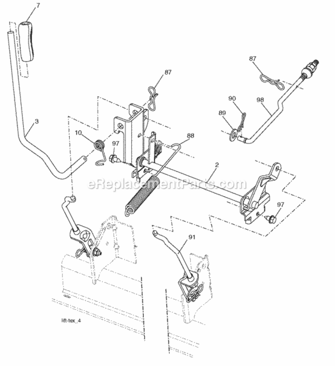 Page G Diagram and Parts List for 96042003600 2008-04 Husqvarna Lawn Tractor