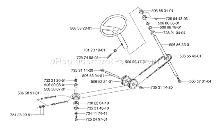 Page N Diagram and Parts List for Rider  2003-01 Husqvarna Lawn Tractor