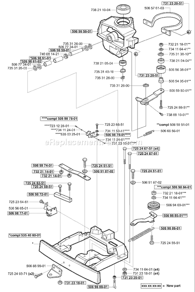 Page Q Diagram and Parts List for 16 2001-01 Husqvarna Lawn Tractor