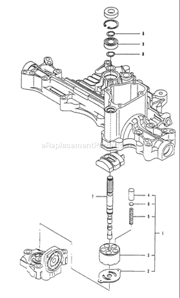 Page H Diagram and Parts List for K55J Tuff Torq  Transaxle Husqvarna Engine