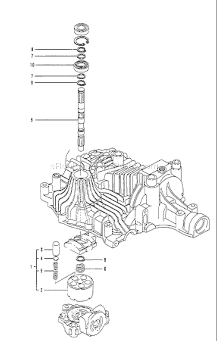 Page K Diagram and Parts List for K61 Tuff Torq  Transaxle Husqvarna Engine