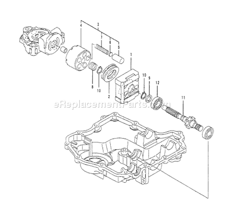 Page H Diagram and Parts List for K61 Tuff Torq  Transaxle Husqvarna Engine