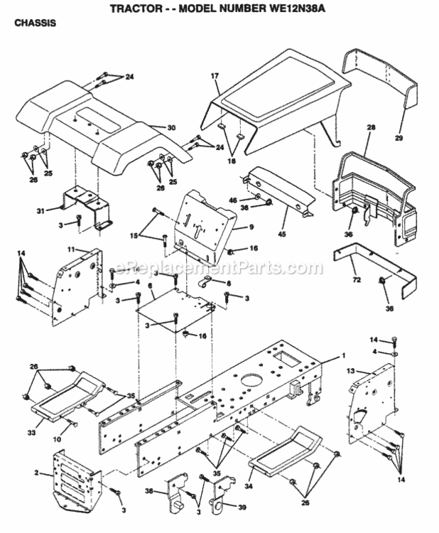 Page A Diagram and Parts List for 1999 And Before Husqvarna Lawn Tractor