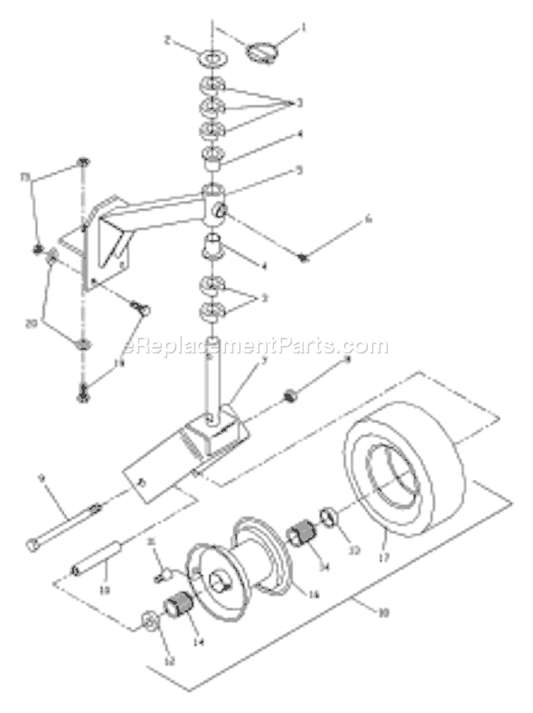 Page B Diagram and Parts List for W 3213 2001-02 Husqvarna Lawn Mower