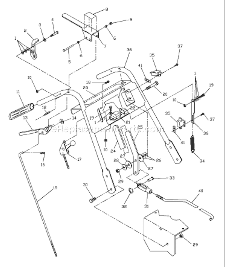 Page I Diagram and Parts List for W 3612 A 539104773-01 -2000-02 Husqvarna Lawn Mower