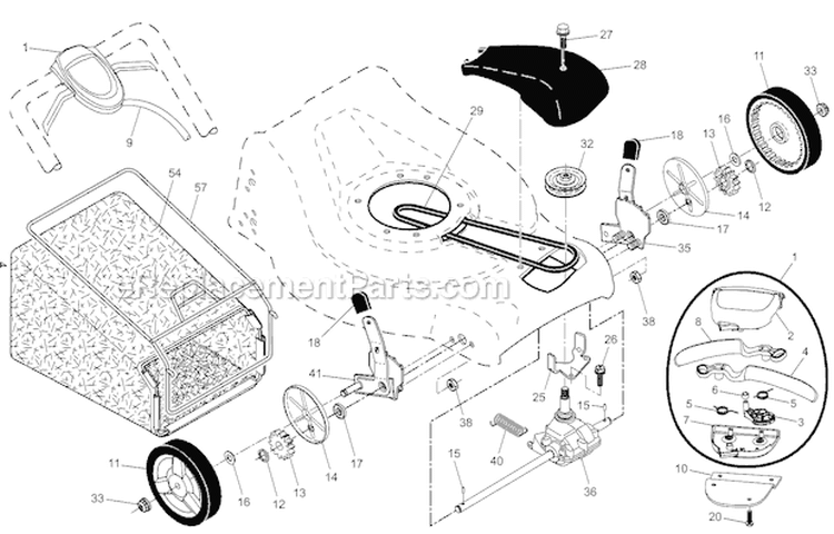Page B Diagram and Parts List for 961430059 -2009-12 Husqvarna Lawn Mower