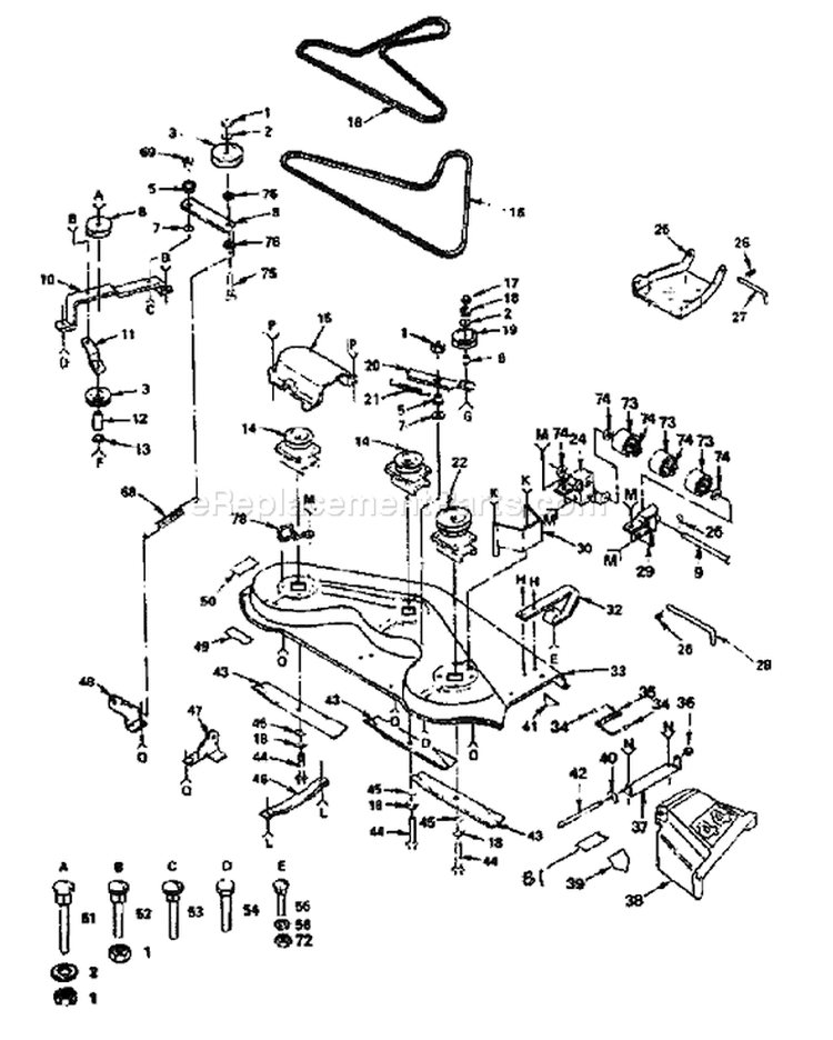 Page E Diagram and Parts List for YTH  1990-01 Husqvarna Lawn Tractor