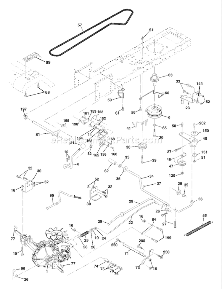 Page C Diagram and Parts List for YTH  YTHK  B -954568526 -2002-02 Husqvarna Lawn Tractor