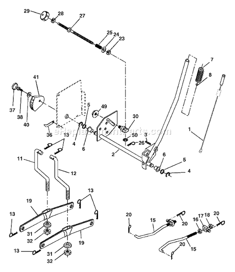 Page G Diagram and Parts List for YTH  2003-10 Husqvarna Lawn Tractor