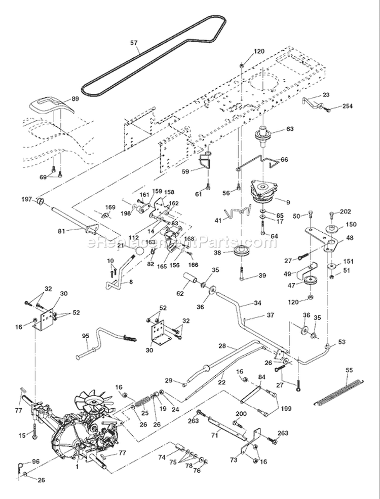 Page C Diagram and Parts List for YTH  96013000200 -2004-11 Husqvarna Lawn Tractor