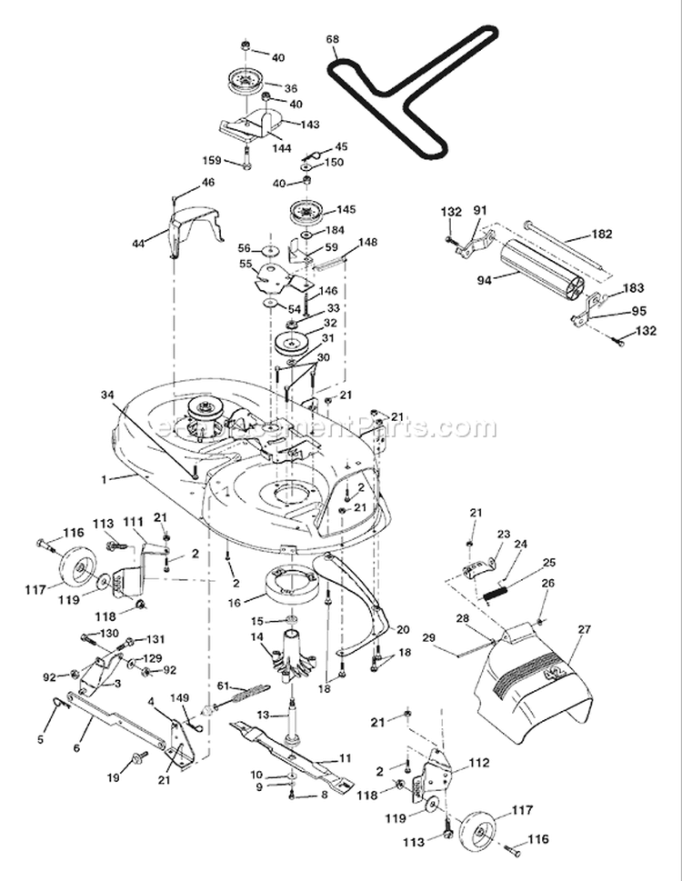 Page F Diagram and Parts List for YTH  96013000200 -2004-11 Husqvarna Lawn Tractor
