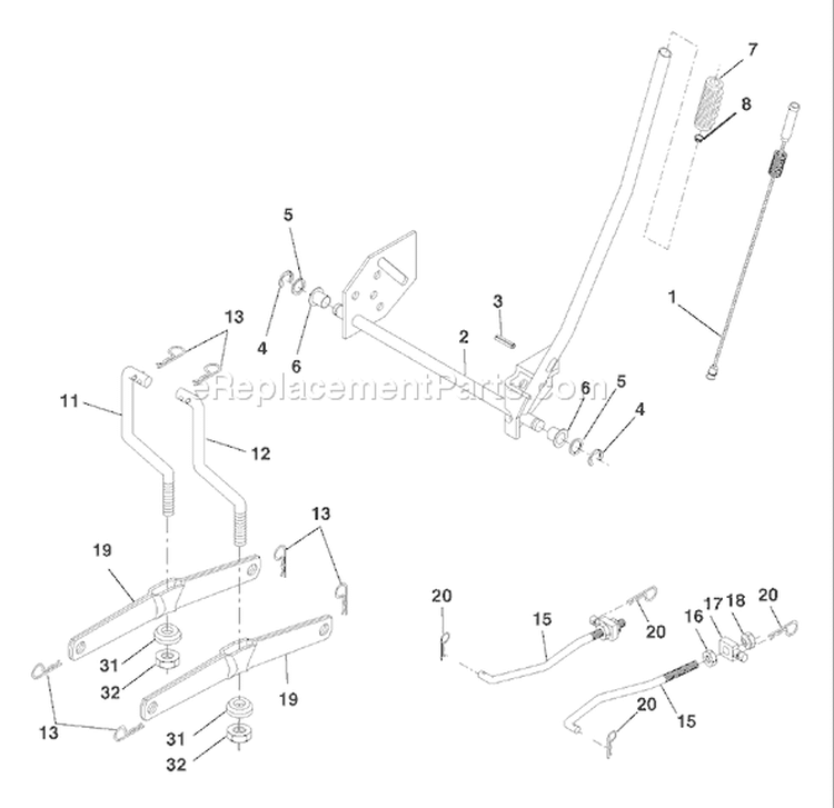 Page G Diagram and Parts List for YTH  96013000200 -2004-11 Husqvarna Lawn Tractor