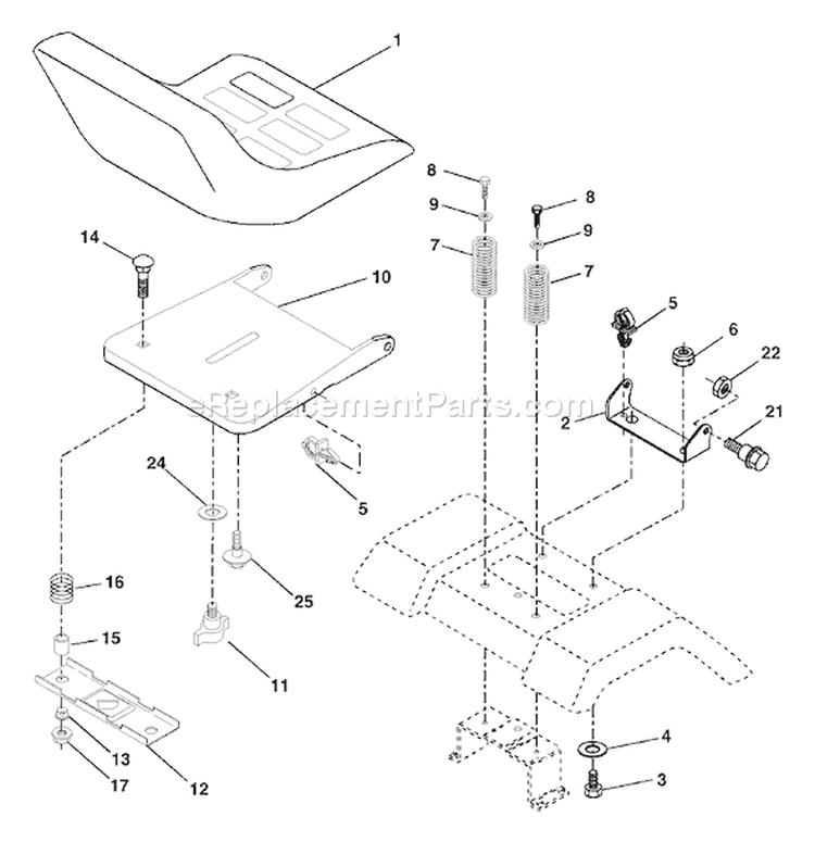 Page H Diagram and Parts List for 2148 YTH  LO21H48A -954572035 -2003-12 Husqvarna Lawn Tractor