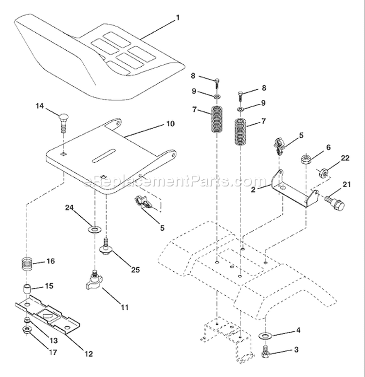 Page H Diagram and Parts List for YTH  LO21H48G -954572035 -2004-04 Husqvarna Lawn Tractor