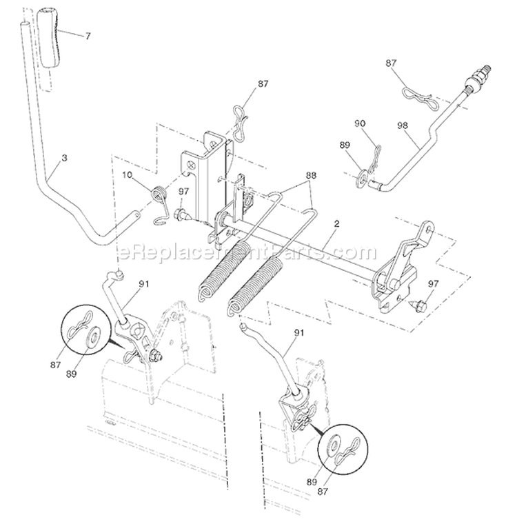 Page G Diagram and Parts List for YTH  96043003501 -2008-01 Husqvarna Lawn Tractor