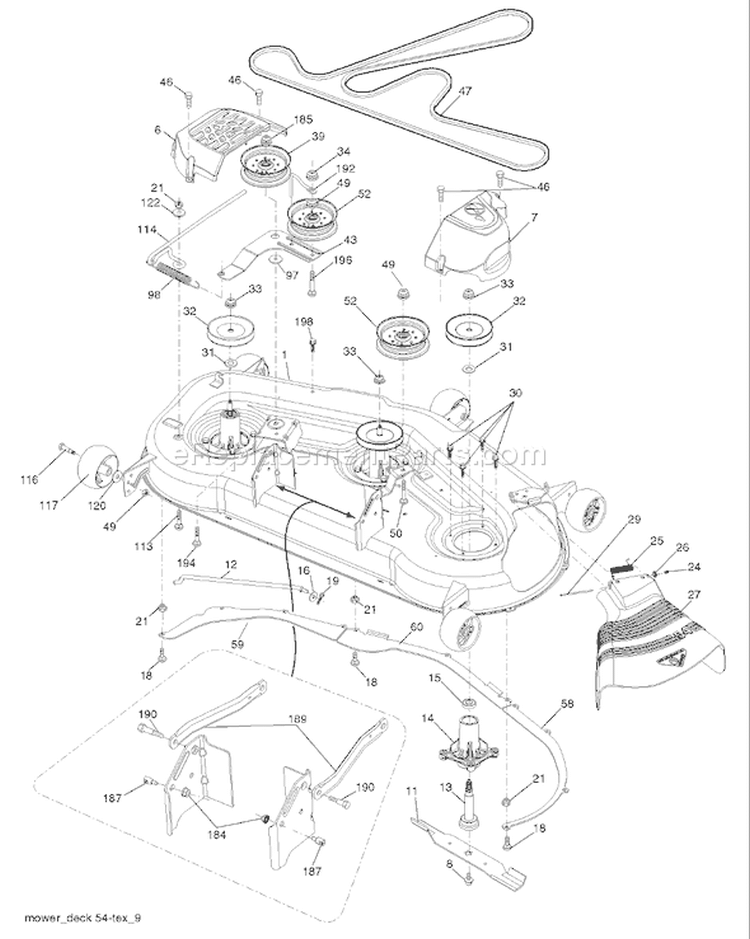 Page F Diagram and Parts List for YTH  TSC -96043005400 -2008-04 Husqvarna Lawn Tractor