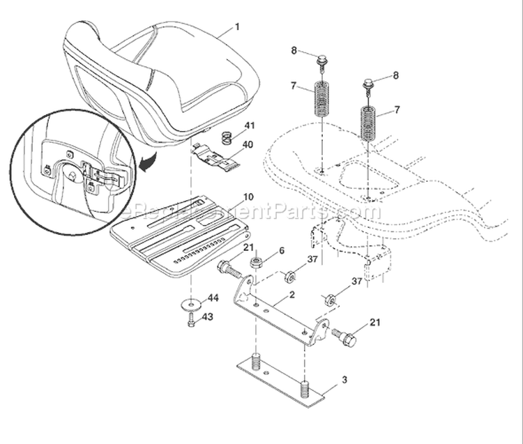 Page H Diagram and Parts List for YTH  TSC -96043005400 -2008-04 Husqvarna Lawn Tractor