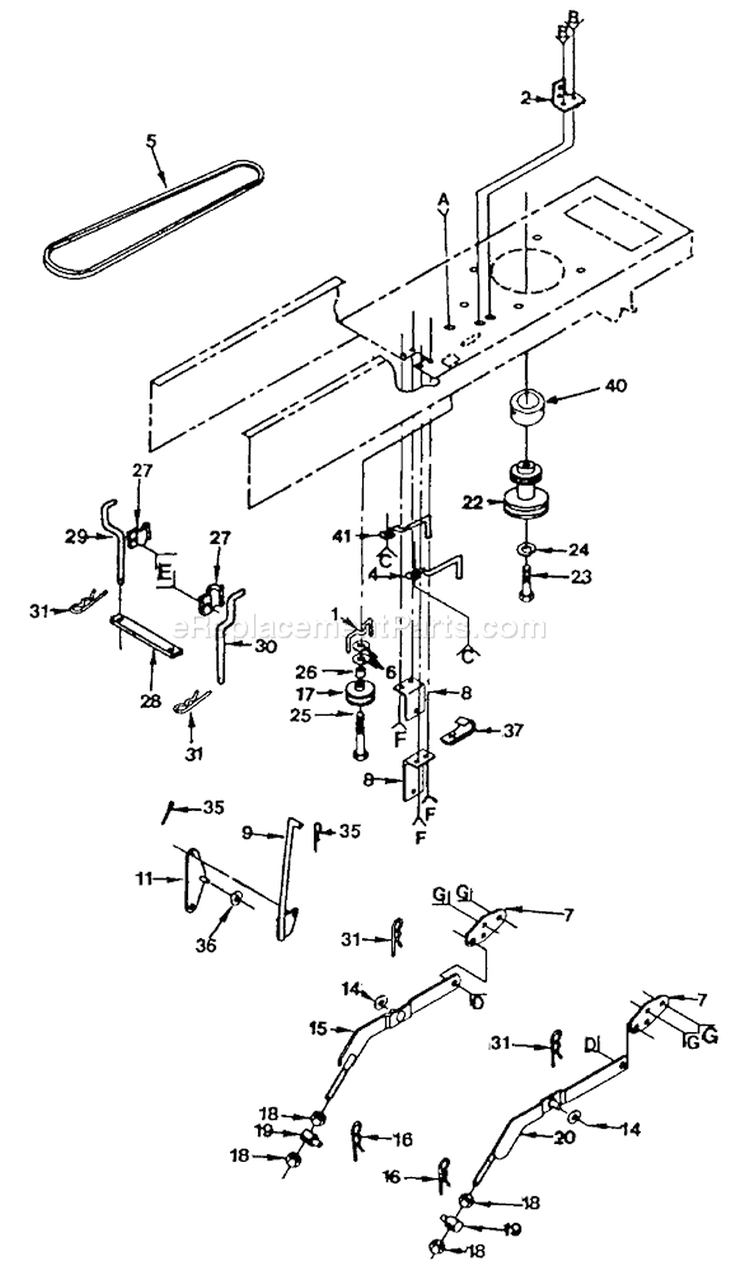 Page A Diagram and Parts List for YT 120 1990-01 Husqvarna Lawn Tractor
