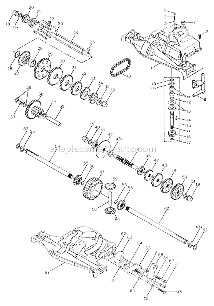 Page N Diagram and Parts List for YT 120 1990-01 Husqvarna Lawn Tractor