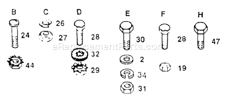 Page D Diagram and Parts List for YT 120 1990-01 Husqvarna Lawn Tractor